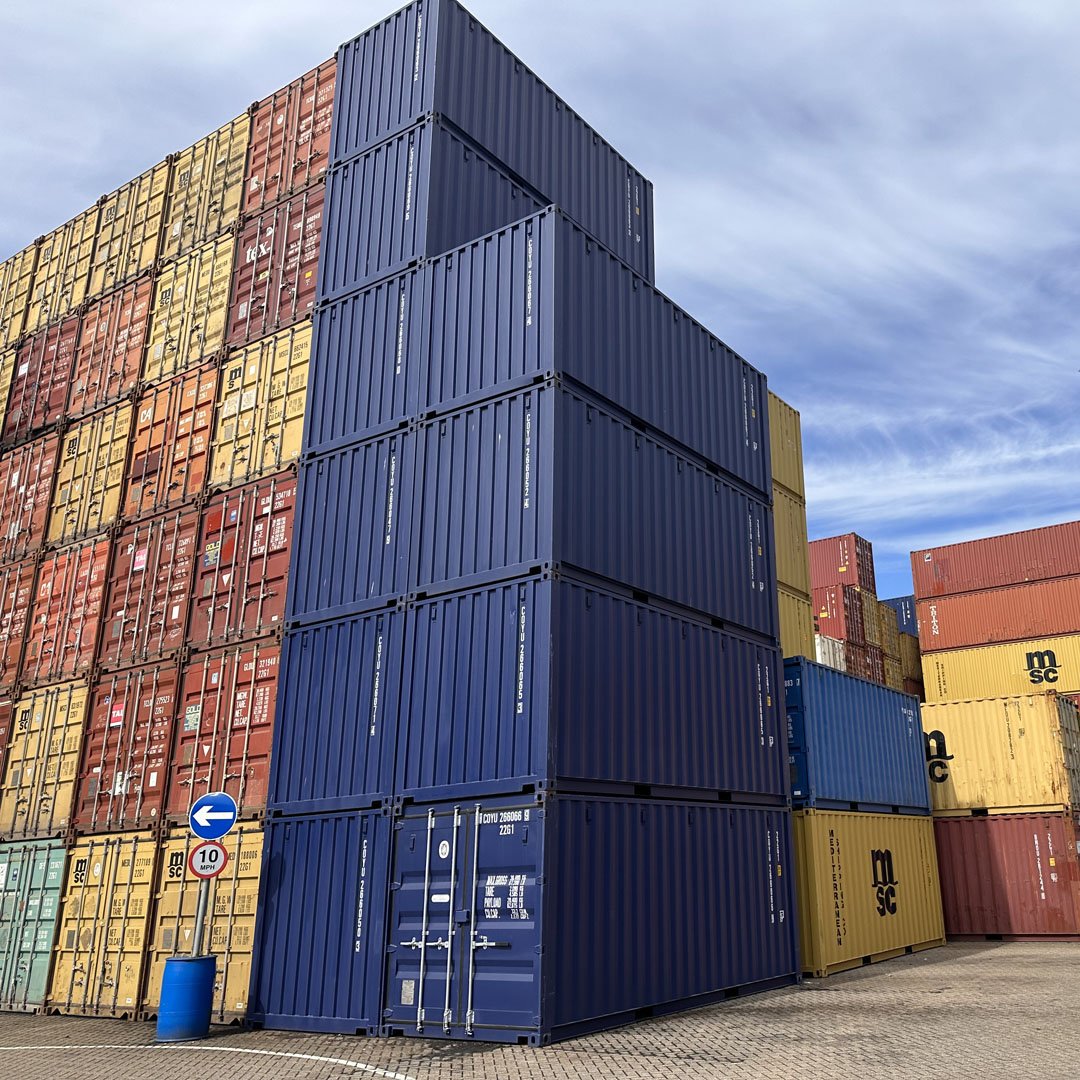 stack of storage containers